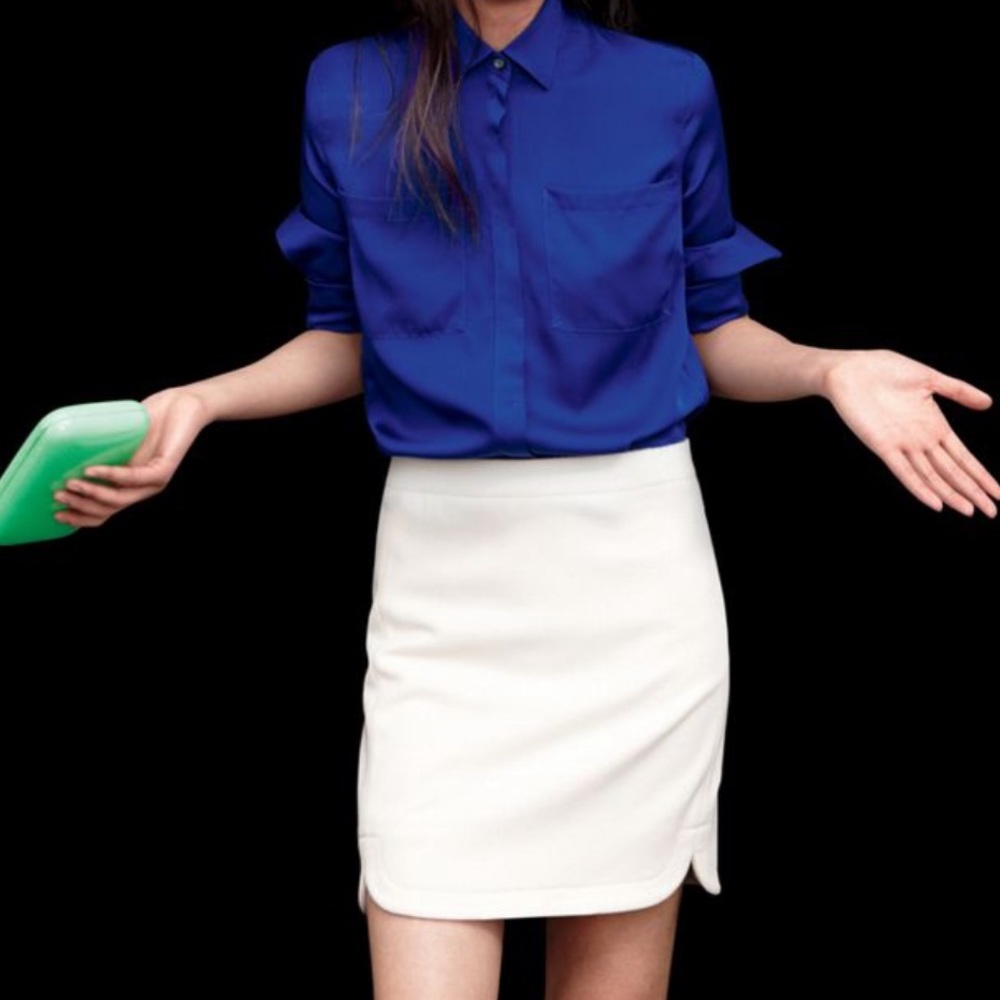 J. Crew White Skirt